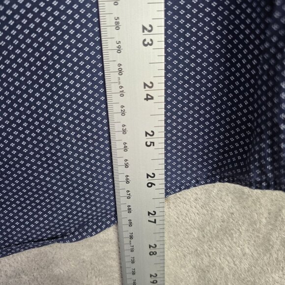 Mens Hawker Rye Blue & White Shirt Button Up Long Sleeve 100% Cotton Size XL - Picture 6 of 7